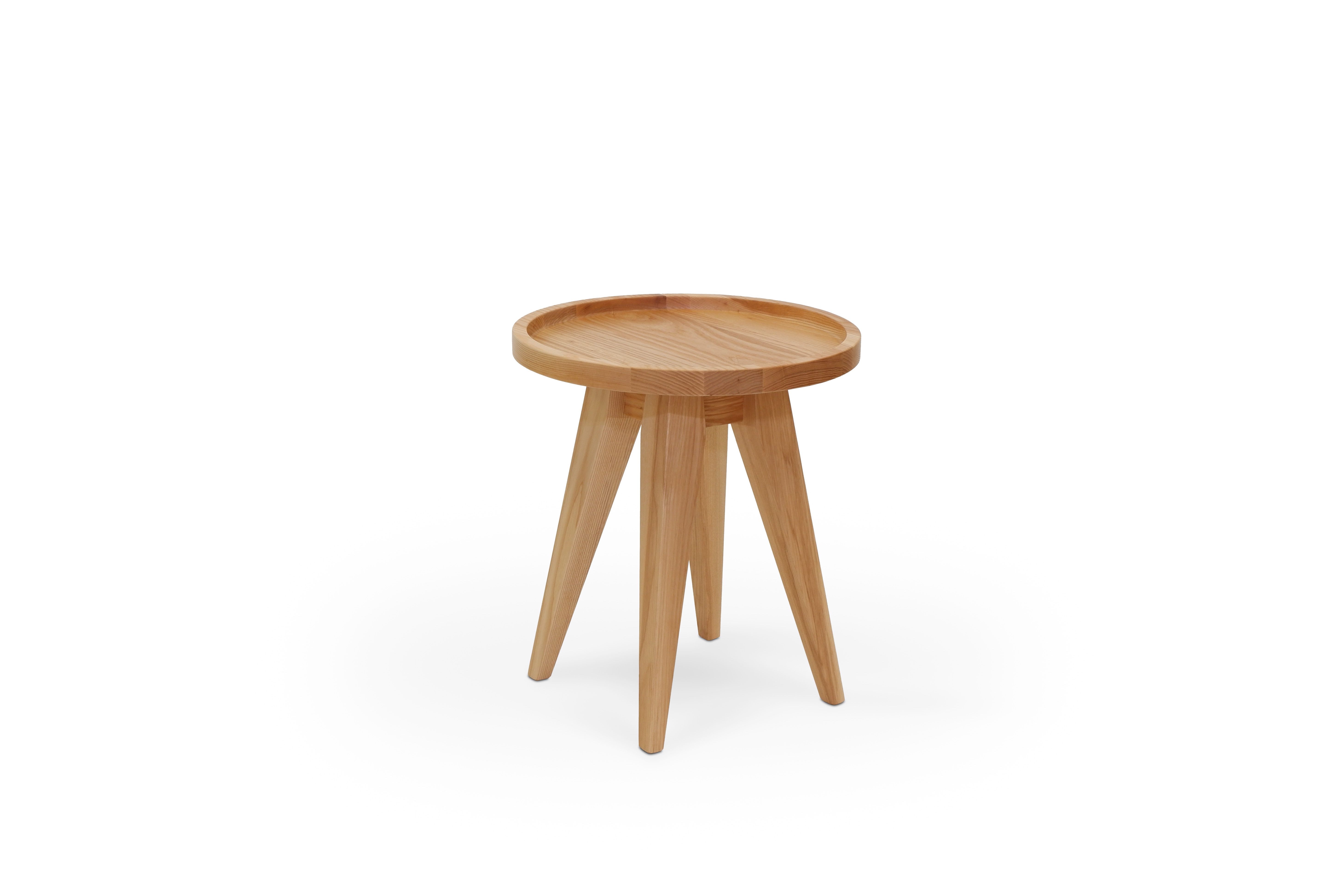 Stride Side Table Natural Angle