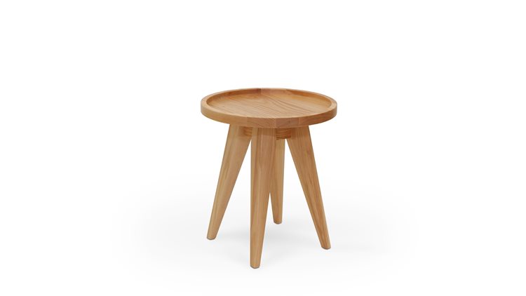 Stride Side Table Natural Angle